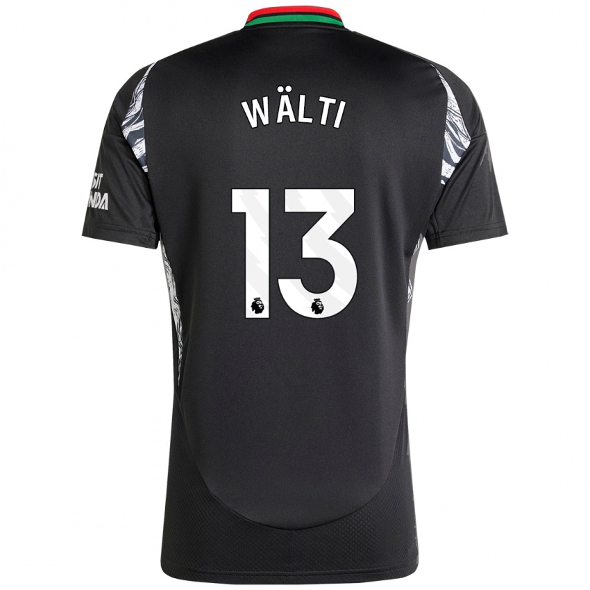 Enfant Maillot Lia Wälti #13 Noir Tenues Extérieur 2024/25 T-Shirt Suisse