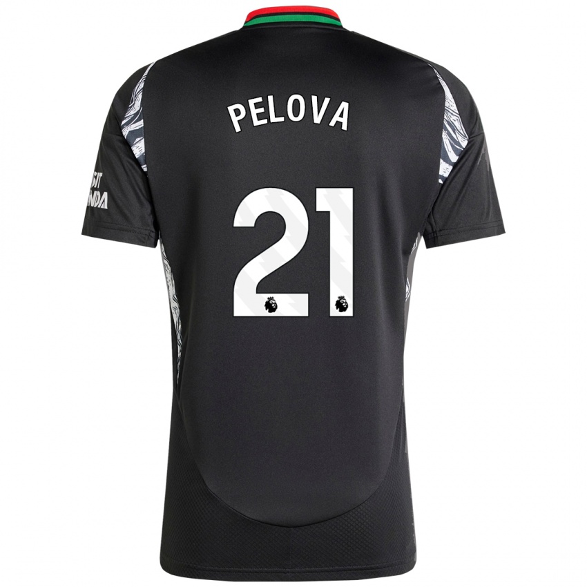 Enfant Maillot Victoria Pelova #21 Noir Tenues Extérieur 2024/25 T-Shirt Suisse