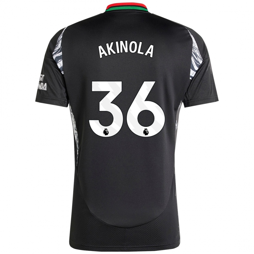 Enfant Maillot Tim Akinola #36 Noir Tenues Extérieur 2024/25 T-Shirt Suisse