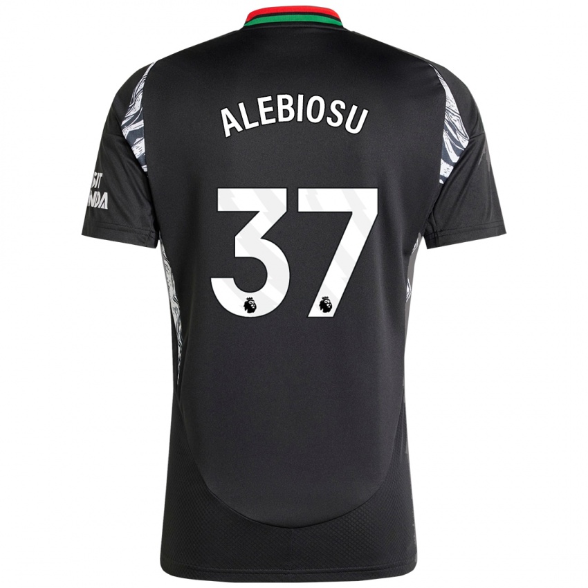 Enfant Maillot Ryan Alebiosu #37 Noir Tenues Extérieur 2024/25 T-Shirt Suisse