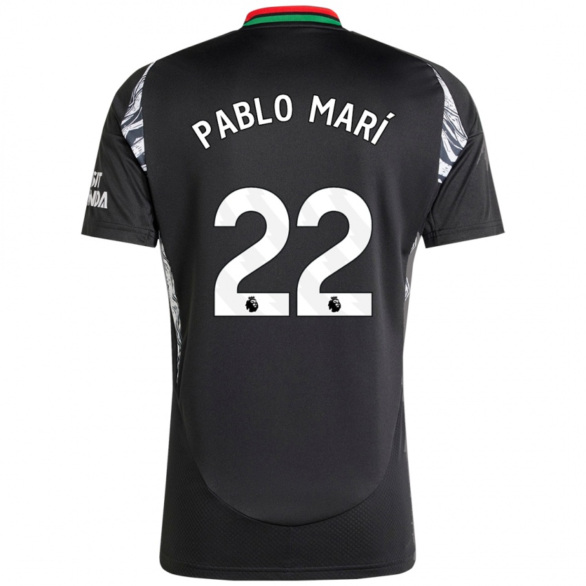 Enfant Maillot Pablo Mari #22 Noir Tenues Extérieur 2024/25 T-Shirt Suisse