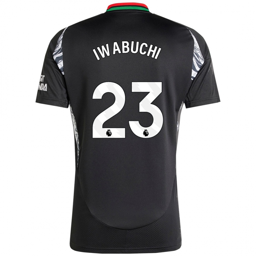 Enfant Maillot Mana Iwabuchi #23 Noir Tenues Extérieur 2024/25 T-Shirt Suisse