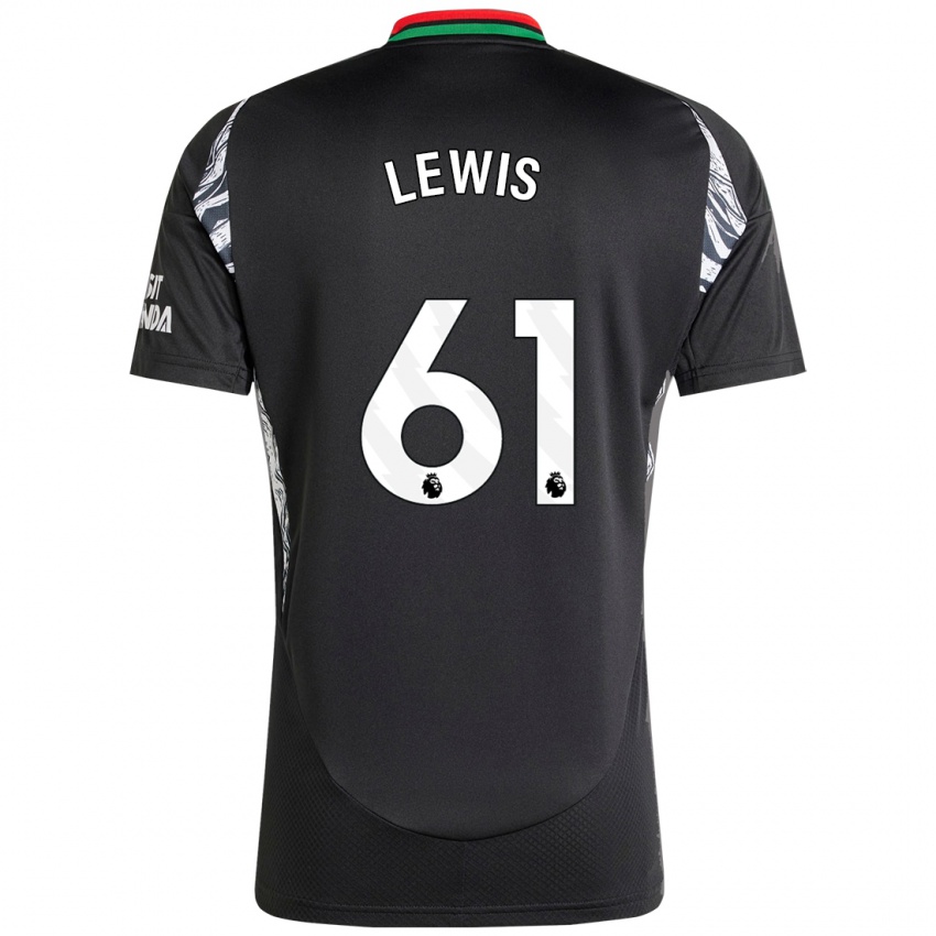 Enfant Maillot George Lewis #61 Noir Tenues Extérieur 2024/25 T-Shirt Suisse