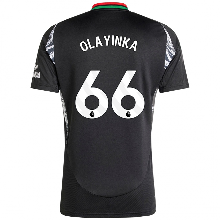 Enfant Maillot James Olayinka #66 Noir Tenues Extérieur 2024/25 T-Shirt Suisse