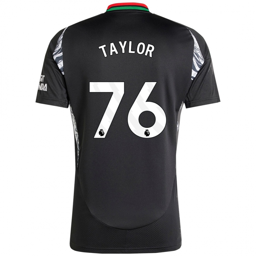 Enfant Maillot Kido Taylor Hart #76 Noir Tenues Extérieur 2024/25 T-Shirt Suisse