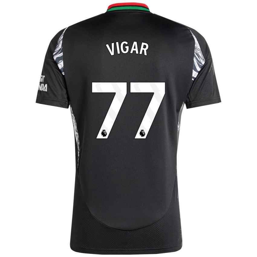 Kinder Billy Vigar #77 Schwarz Auswärtstrikot Trikot 2024/25 T-Shirt Schweiz