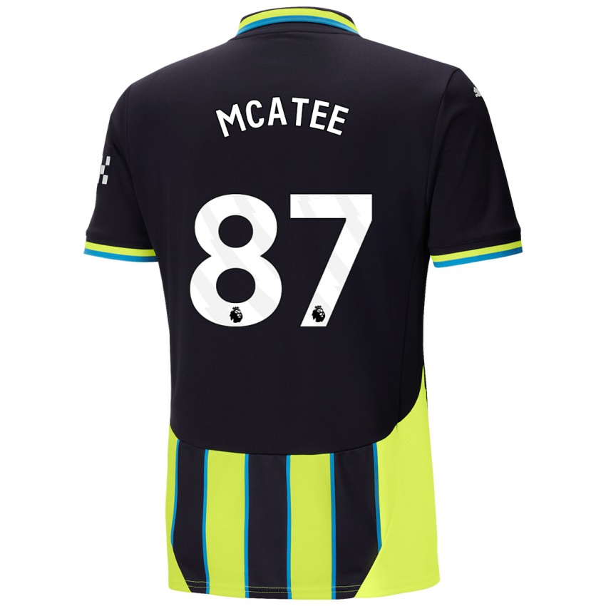 Kinder James Mcatee #87 Blaugelb Auswärtstrikot Trikot 2024/25 T-Shirt Schweiz