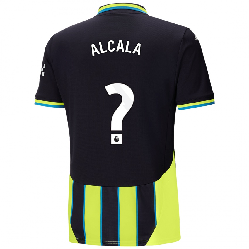 Kinder Álex Alcalá #0 Blaugelb Auswärtstrikot Trikot 2024/25 T-Shirt Schweiz