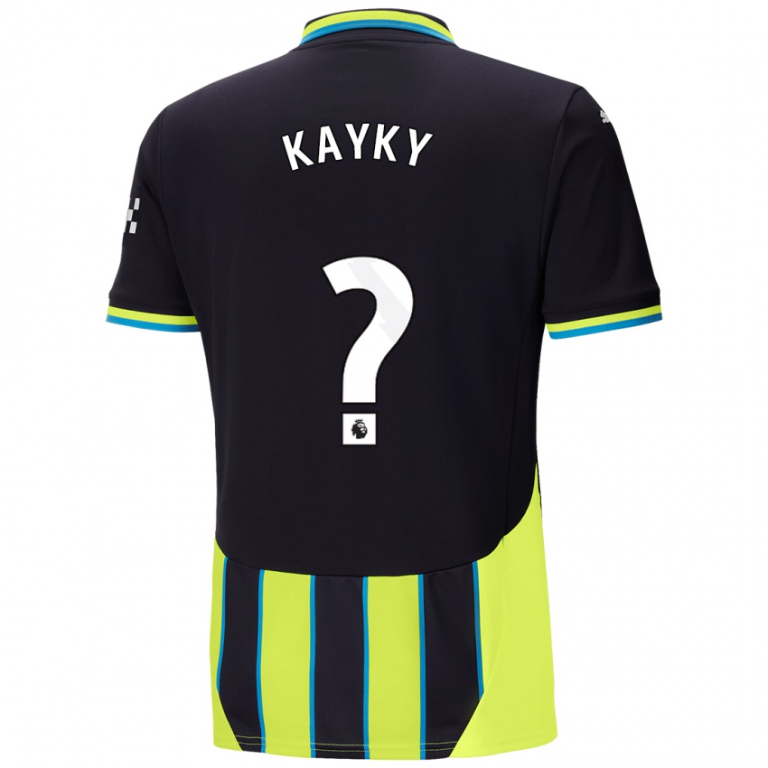 Kinder Kayky #0 Blaugelb Auswärtstrikot Trikot 2024/25 T-Shirt Schweiz