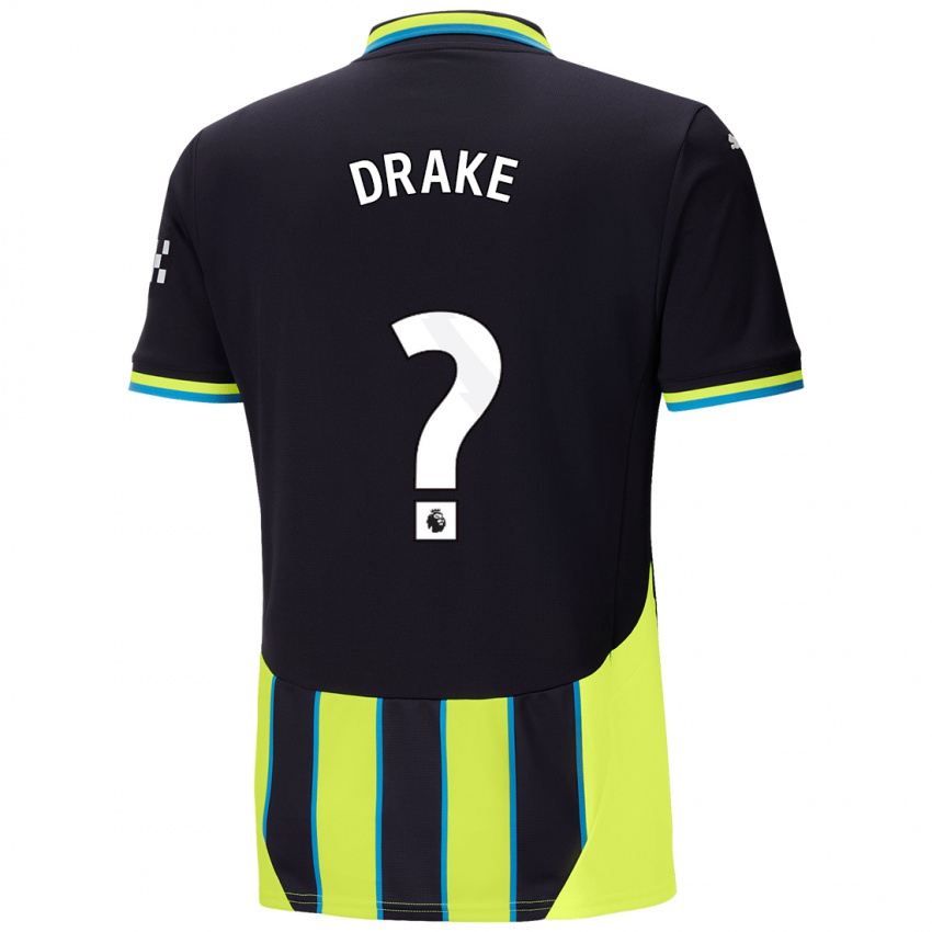 Kinder Leke Drake #0 Blaugelb Auswärtstrikot Trikot 2024/25 T-Shirt Schweiz