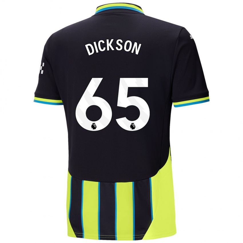 Kinder Will Dickson #65 Blaugelb Auswärtstrikot Trikot 2024/25 T-Shirt Schweiz