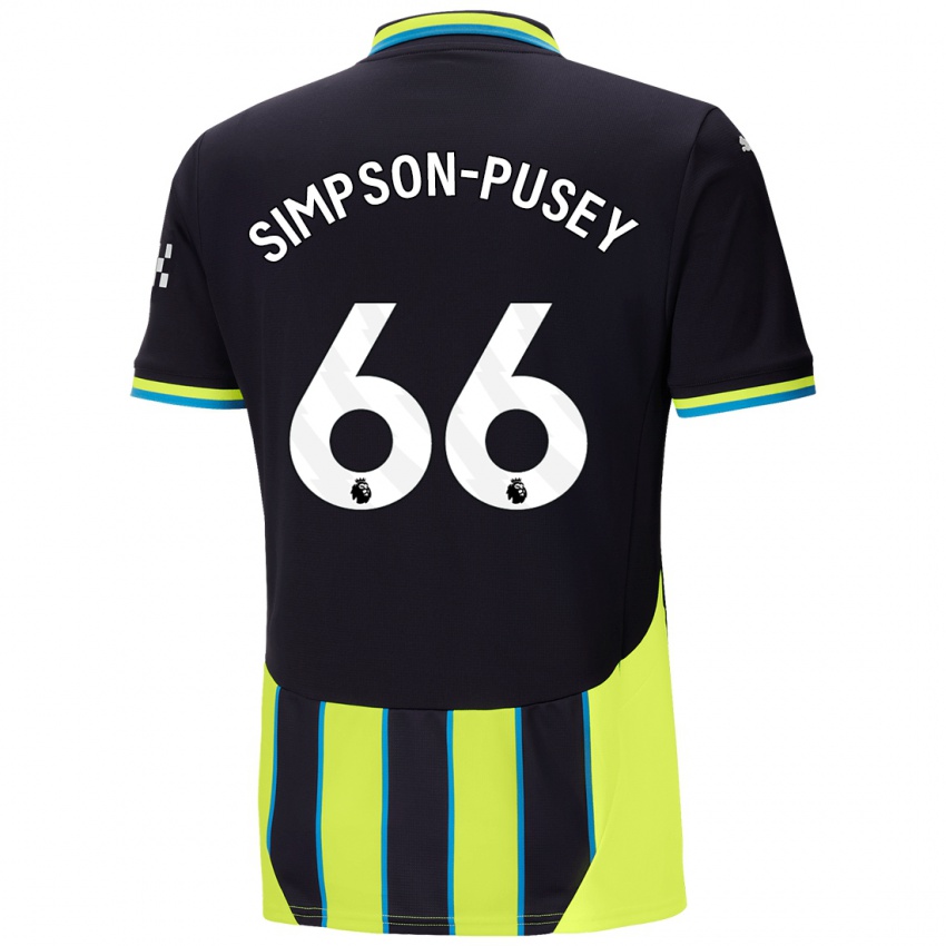 Kinder Jahmai Simpson-Pusey #66 Blaugelb Auswärtstrikot Trikot 2024/25 T-Shirt Schweiz