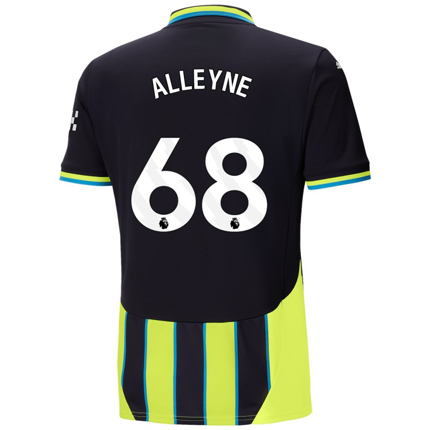 Kinder Max Alleyne #68 Blaugelb Auswärtstrikot Trikot 2024/25 T-Shirt Schweiz