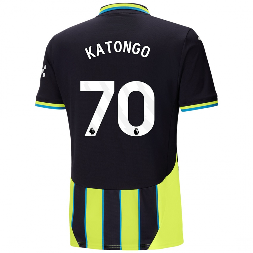 Kinder Jadel Katongo #70 Blaugelb Auswärtstrikot Trikot 2024/25 T-Shirt Schweiz