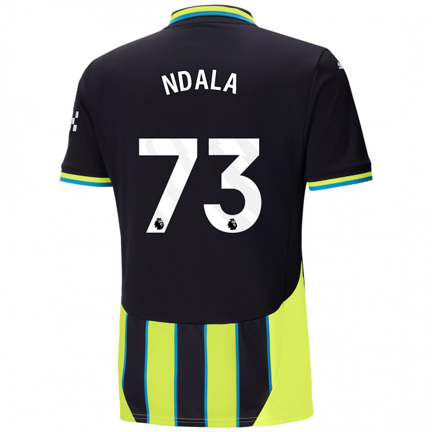 Kinder Joel Ndala #73 Blaugelb Auswärtstrikot Trikot 2024/25 T-Shirt Schweiz