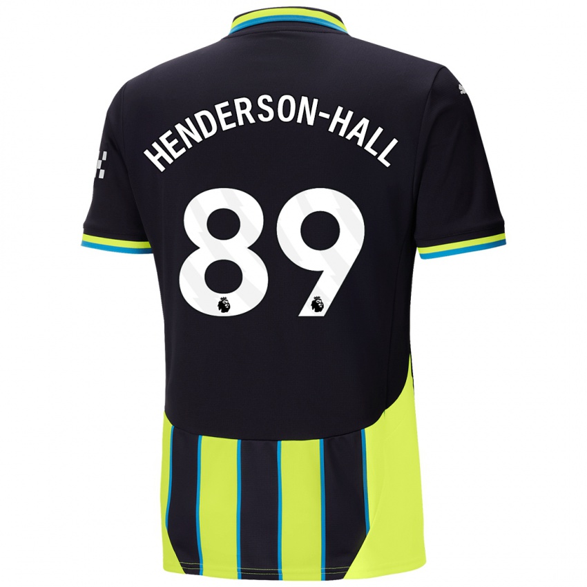 Kinder Matty Henderson-Hall #89 Blaugelb Auswärtstrikot Trikot 2024/25 T-Shirt Schweiz