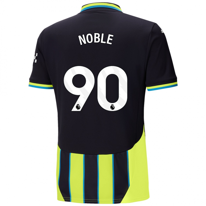 Kinder Kian Noble #90 Blaugelb Auswärtstrikot Trikot 2024/25 T-Shirt Schweiz