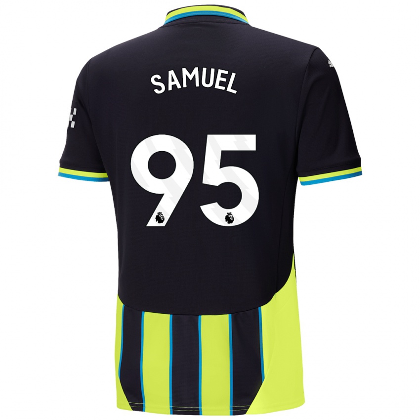 Kinder Lakyle Samuel #95 Blaugelb Auswärtstrikot Trikot 2024/25 T-Shirt Schweiz