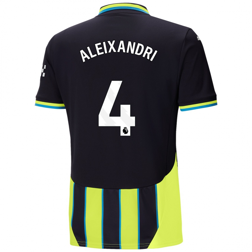 Kinder Laia Aleixandri #4 Blaugelb Auswärtstrikot Trikot 2024/25 T-Shirt Schweiz