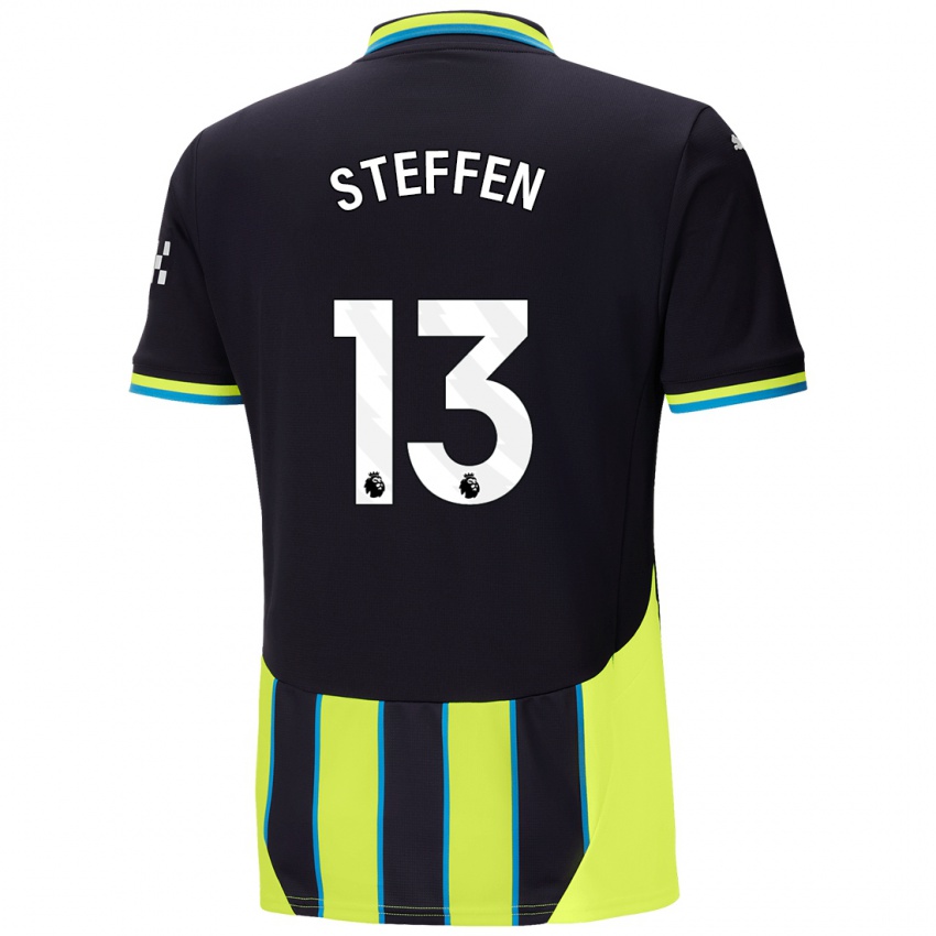 Kinder Zack Steffen #13 Blaugelb Auswärtstrikot Trikot 2024/25 T-Shirt Schweiz