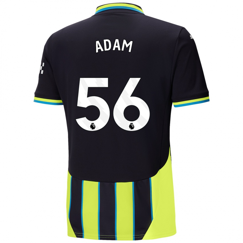 Kinder Josh Adam #56 Blaugelb Auswärtstrikot Trikot 2024/25 T-Shirt Schweiz