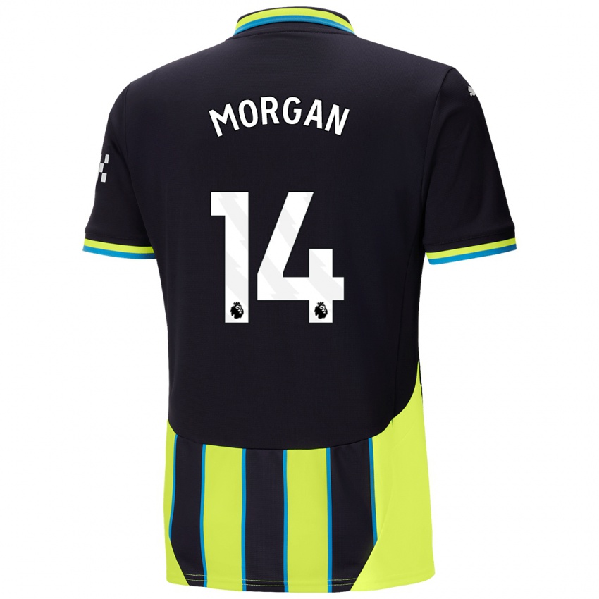 Kinder Esme Morgan #14 Blaugelb Auswärtstrikot Trikot 2024/25 T-Shirt Schweiz