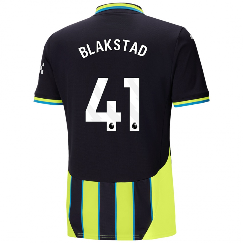 Kinder Julie Blakstad #41 Blaugelb Auswärtstrikot Trikot 2024/25 T-Shirt Schweiz