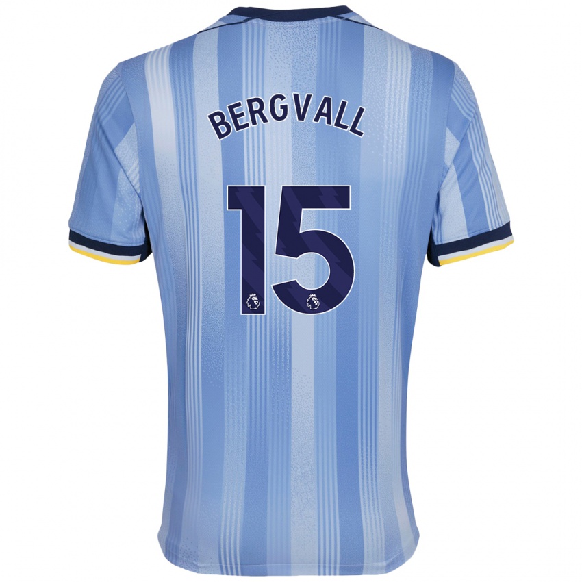 Kinder Lucas Bergvall #15 Hellblau Auswärtstrikot Trikot 2024/25 T-Shirt Schweiz