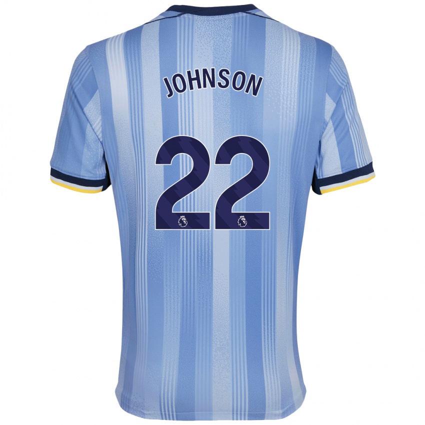 Kinder Brennan Johnson #22 Hellblau Auswärtstrikot Trikot 2024/25 T-Shirt Schweiz