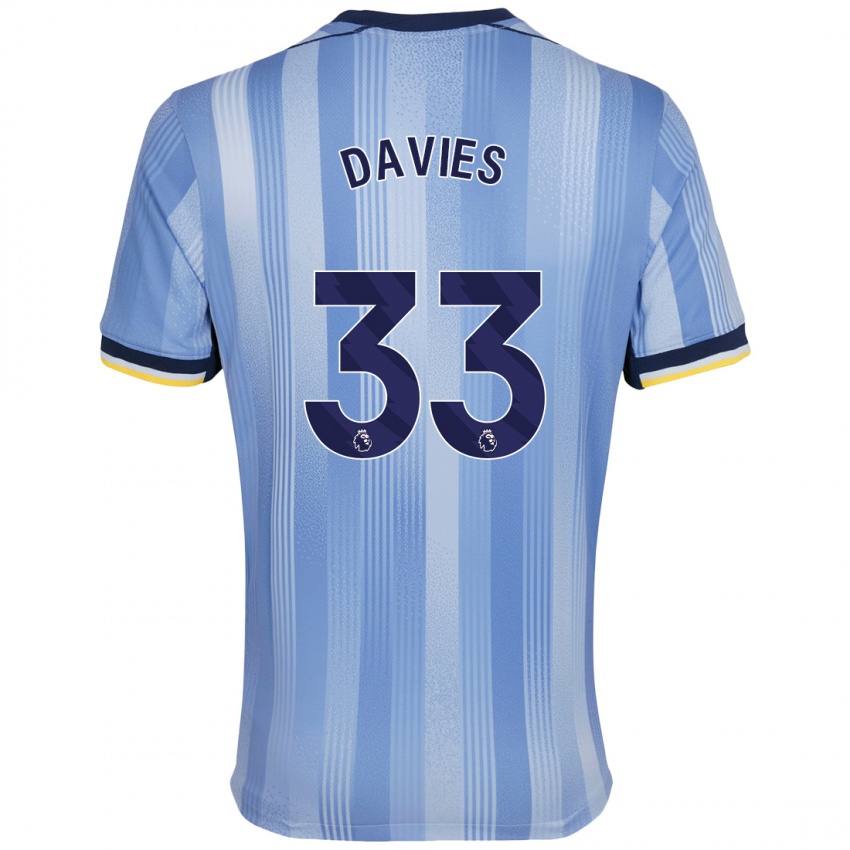 Kinder Ben Davies #33 Hellblau Auswärtstrikot Trikot 2024/25 T-Shirt Schweiz