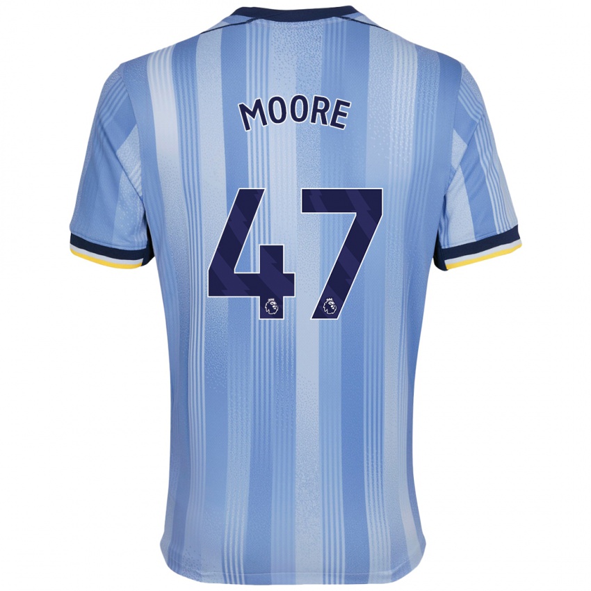 Kinder Mikey Moore #47 Hellblau Auswärtstrikot Trikot 2024/25 T-Shirt Schweiz