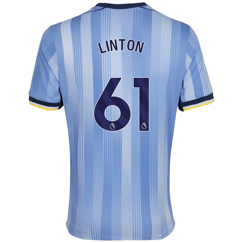 Kinder Jahziah Linton #61 Hellblau Auswärtstrikot Trikot 2024/25 T-Shirt Schweiz