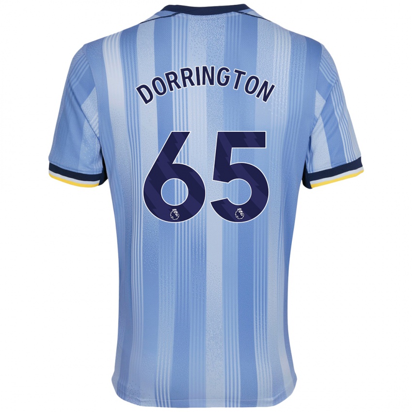 Kinder Alfie Dorrington #65 Hellblau Auswärtstrikot Trikot 2024/25 T-Shirt Schweiz