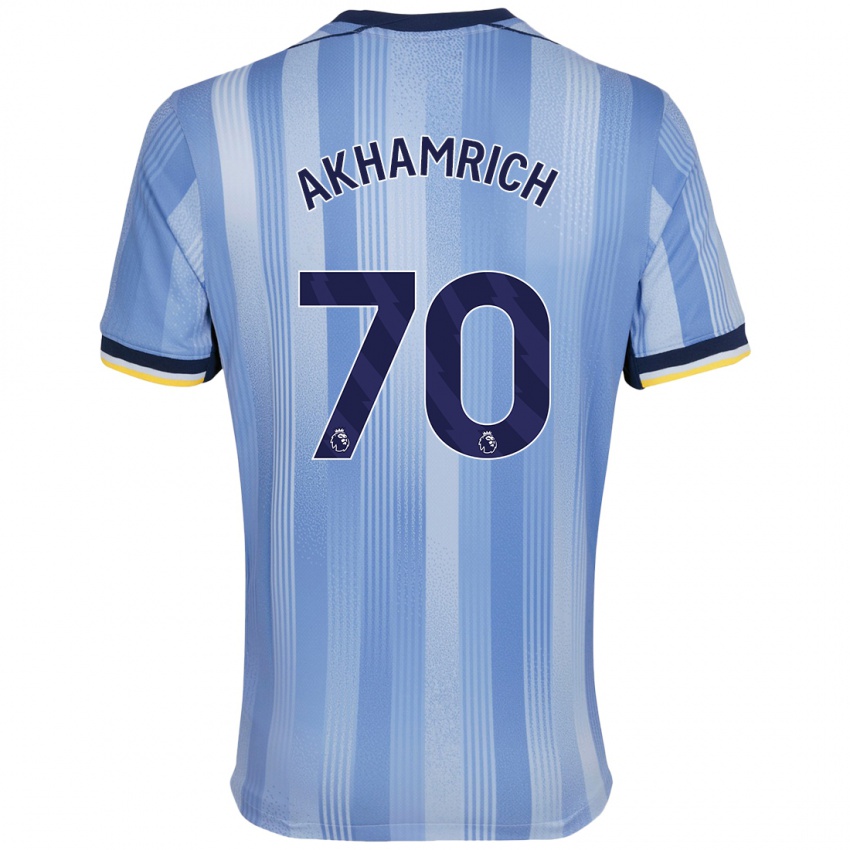 Kinder Yusuf Akhamrich #70 Hellblau Auswärtstrikot Trikot 2024/25 T-Shirt Schweiz