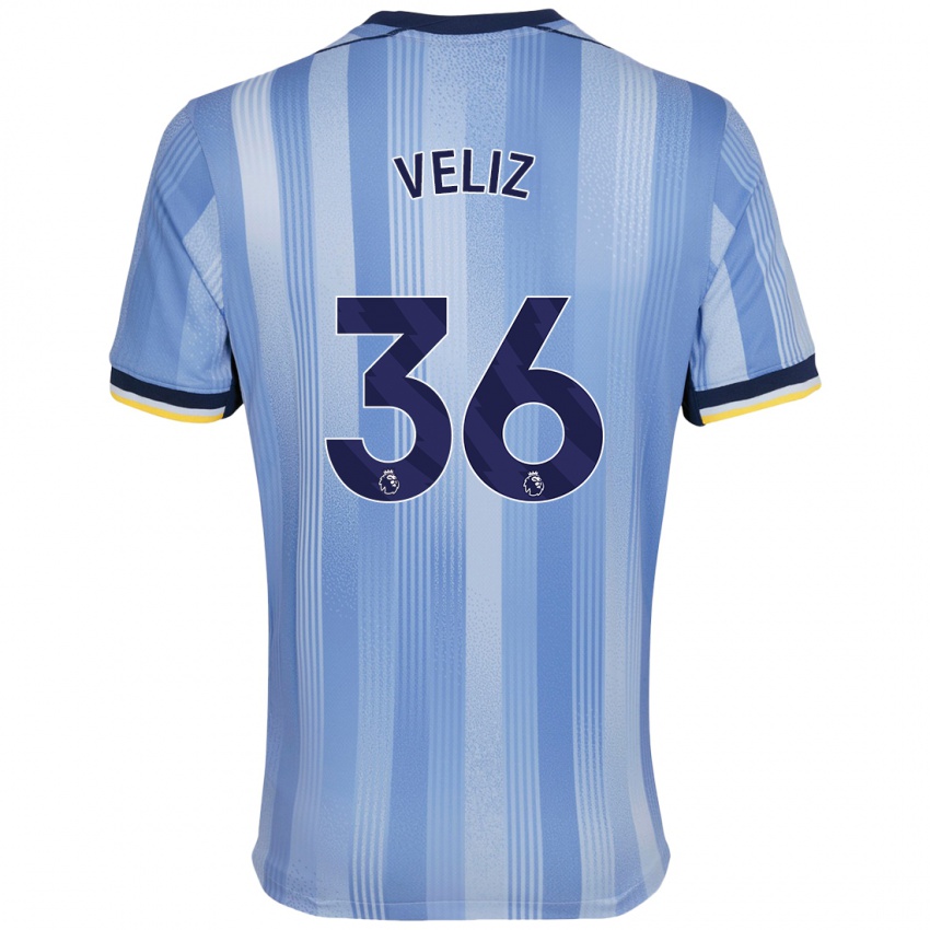 Kinder Alejo Véliz #36 Hellblau Auswärtstrikot Trikot 2024/25 T-Shirt Schweiz