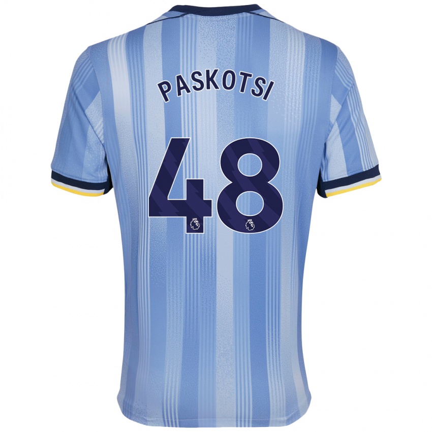 Kinder Maksim Paskotsi #48 Hellblau Auswärtstrikot Trikot 2024/25 T-Shirt Schweiz