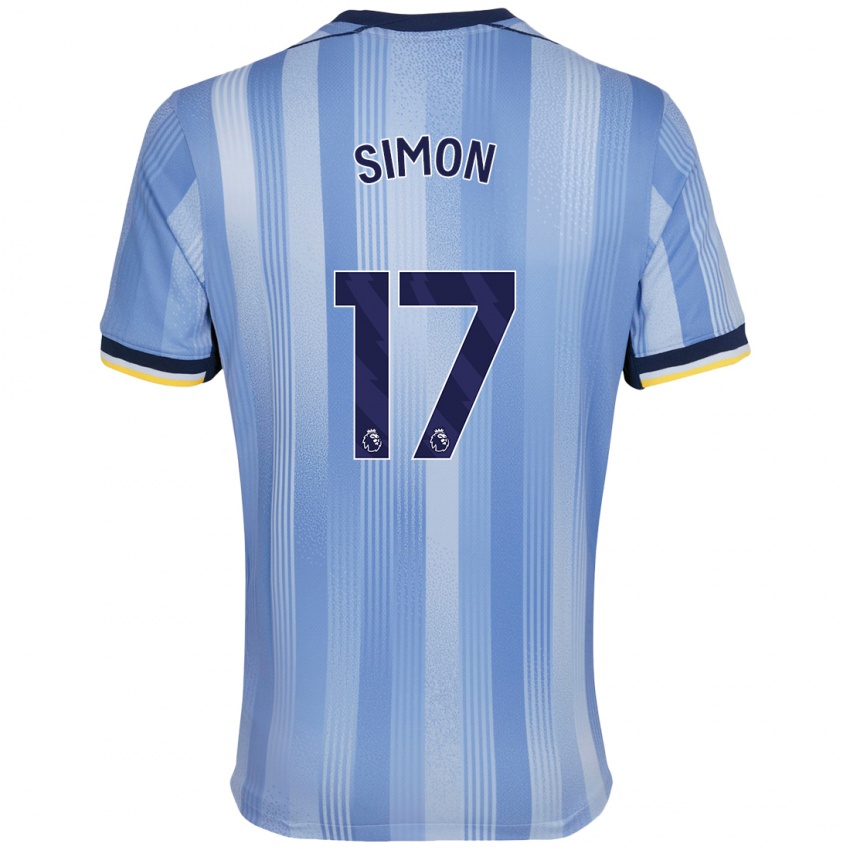 Kinder Kyah Simon #17 Hellblau Auswärtstrikot Trikot 2024/25 T-Shirt Schweiz