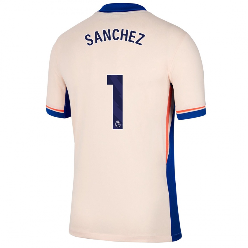 Kinder Robert Sánchez #1 Hellbeige Auswärtstrikot Trikot 2024/25 T-Shirt Schweiz