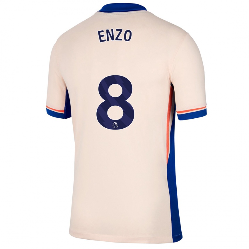 Kinder Enzo Fernández #8 Hellbeige Auswärtstrikot Trikot 2024/25 T-Shirt Schweiz