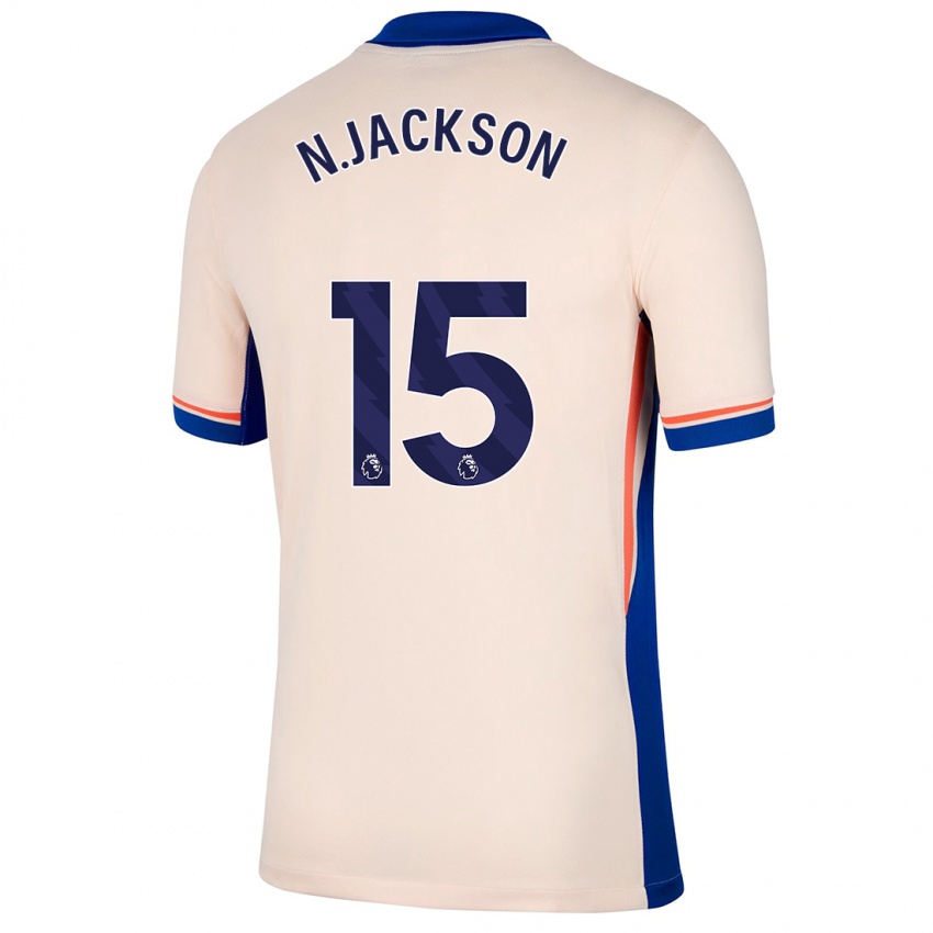 Kinder Nicolas Jackson #15 Hellbeige Auswärtstrikot Trikot 2024/25 T-Shirt Schweiz