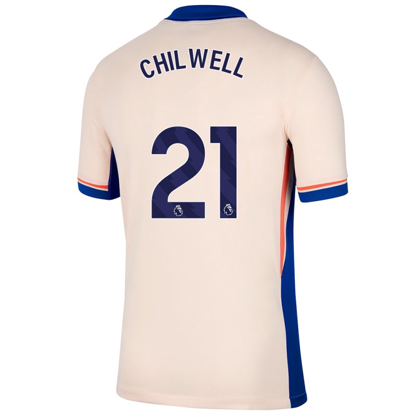 Kinder Ben Chilwell #21 Hellbeige Auswärtstrikot Trikot 2024/25 T-Shirt Schweiz