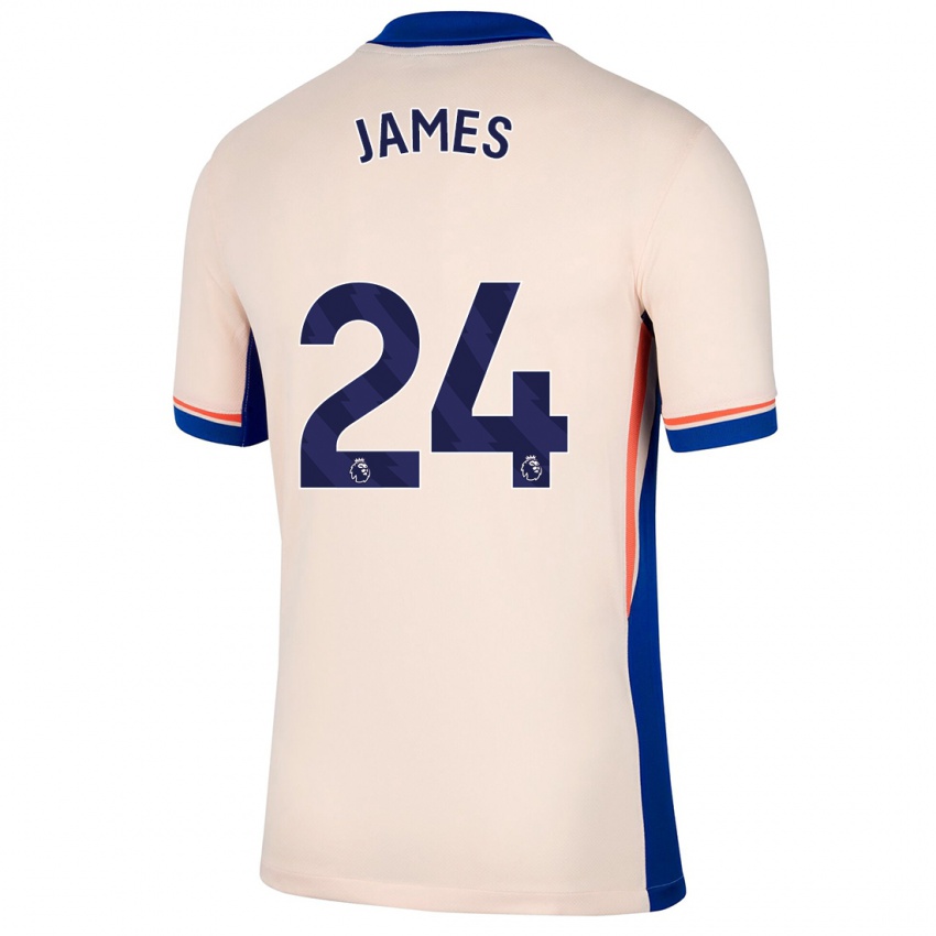 Kinder Reece James #24 Hellbeige Auswärtstrikot Trikot 2024/25 T-Shirt Schweiz