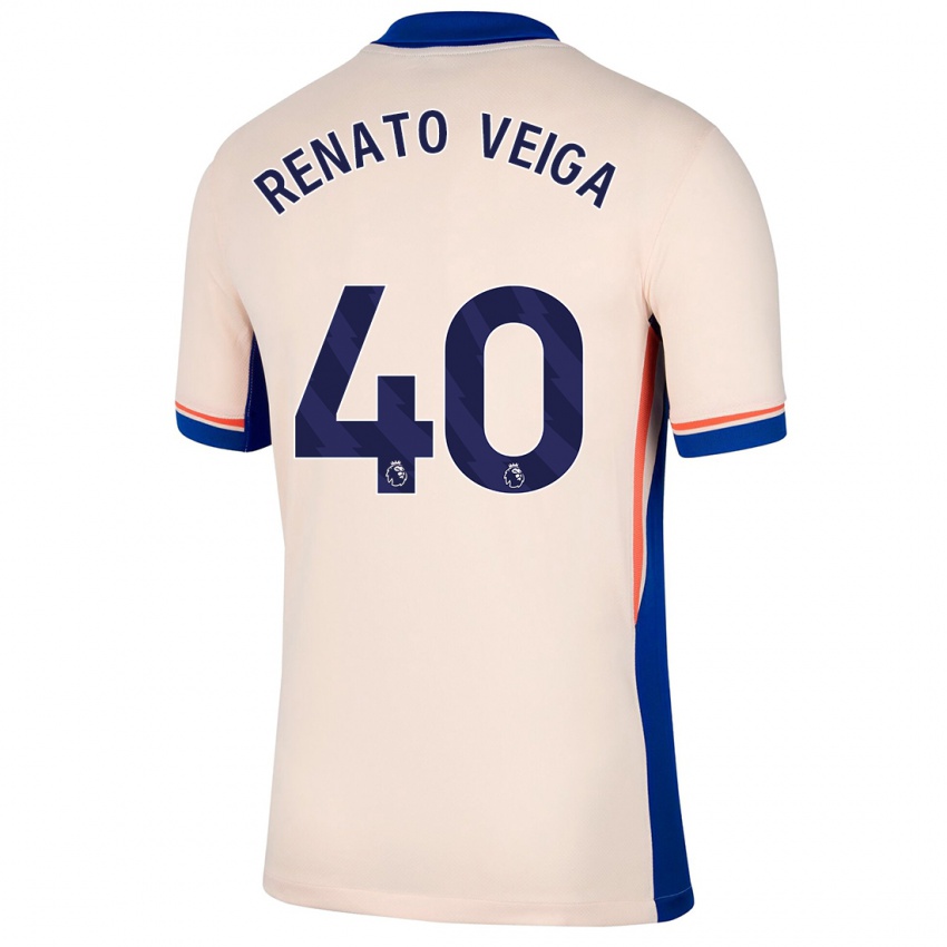 Kinder Renato Veiga #40 Hellbeige Auswärtstrikot Trikot 2024/25 T-Shirt Schweiz