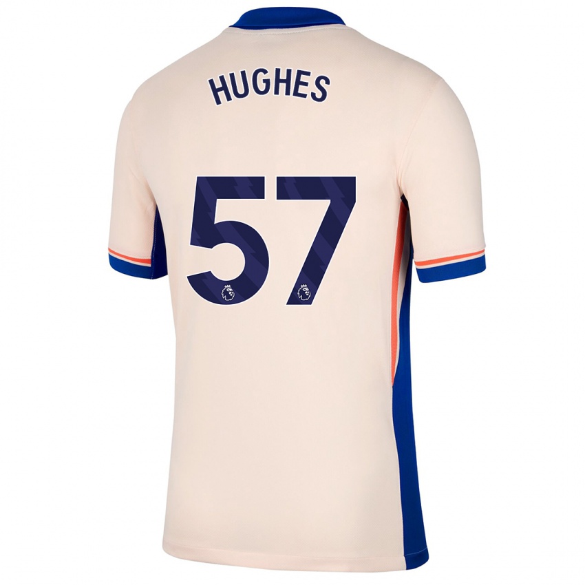 Kinder Brodi Hughes #57 Hellbeige Auswärtstrikot Trikot 2024/25 T-Shirt Schweiz