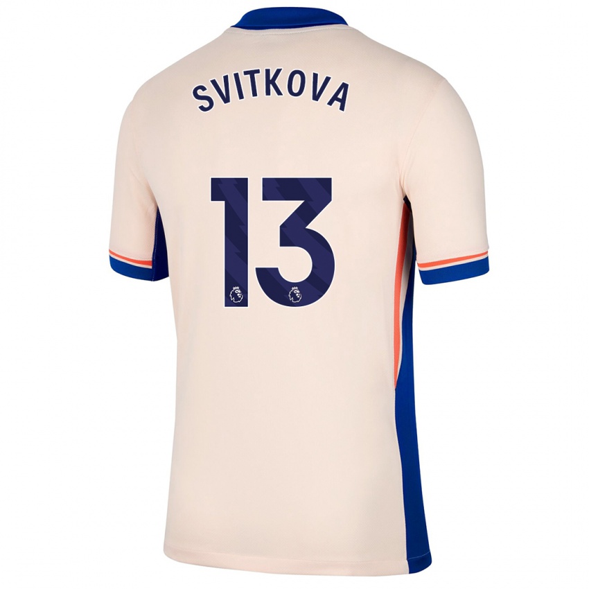 Kinder Katerina Svitkova #13 Hellbeige Auswärtstrikot Trikot 2024/25 T-Shirt Schweiz