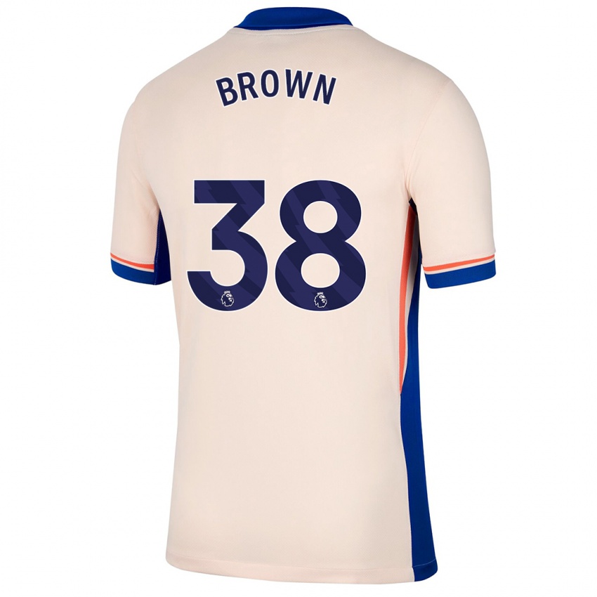 Kinder Cerys Brown #38 Hellbeige Auswärtstrikot Trikot 2024/25 T-Shirt Schweiz