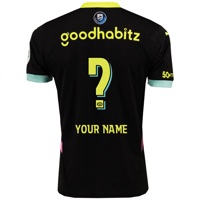 Kinder Ihren Namen #0 Schwarz Gelb Auswärtstrikot Trikot 2024/25 T-Shirt Schweiz