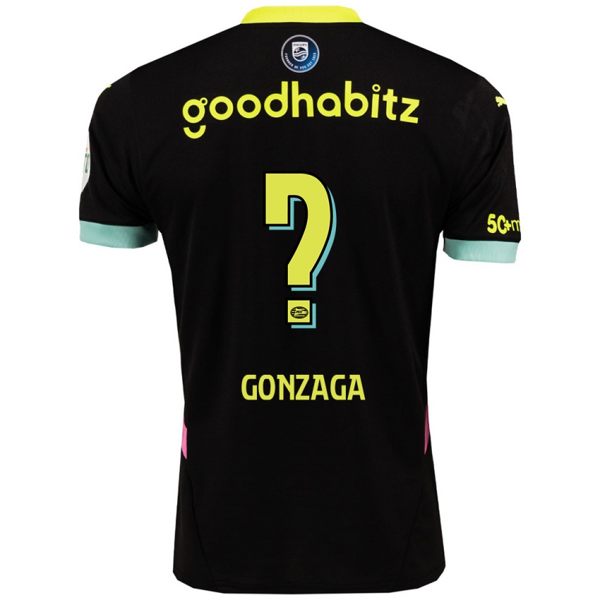 Kinder Jamal Gonzaga #0 Schwarz Gelb Auswärtstrikot Trikot 2024/25 T-Shirt Schweiz