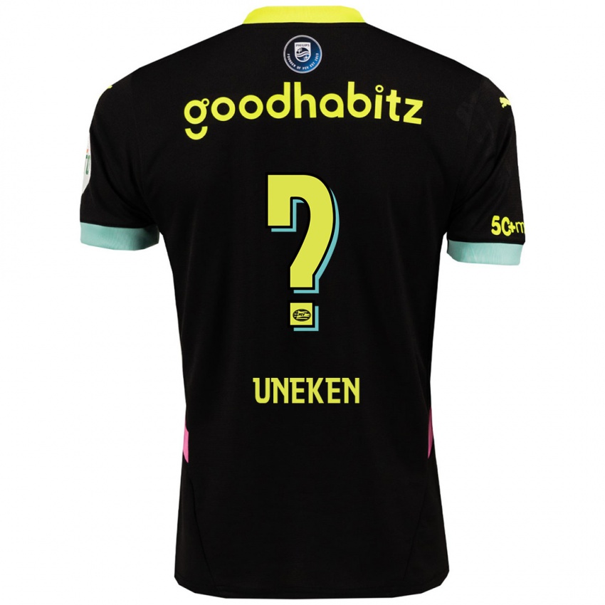 Kinder Jesper Uneken #0 Schwarz Gelb Auswärtstrikot Trikot 2024/25 T-Shirt Schweiz