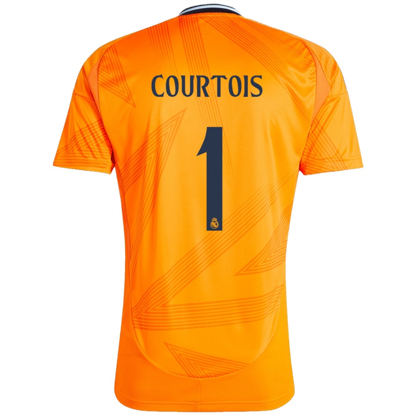 Kinder Thibaut Courtois #1 Orange Auswärtstrikot Trikot 2024/25 T-Shirt Schweiz